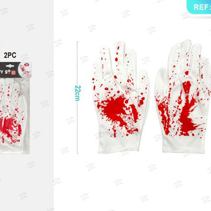 Handschoenen met bloedvlekken halloween