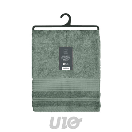 Handdoek 50 x 90 cm katoen badstof ceder