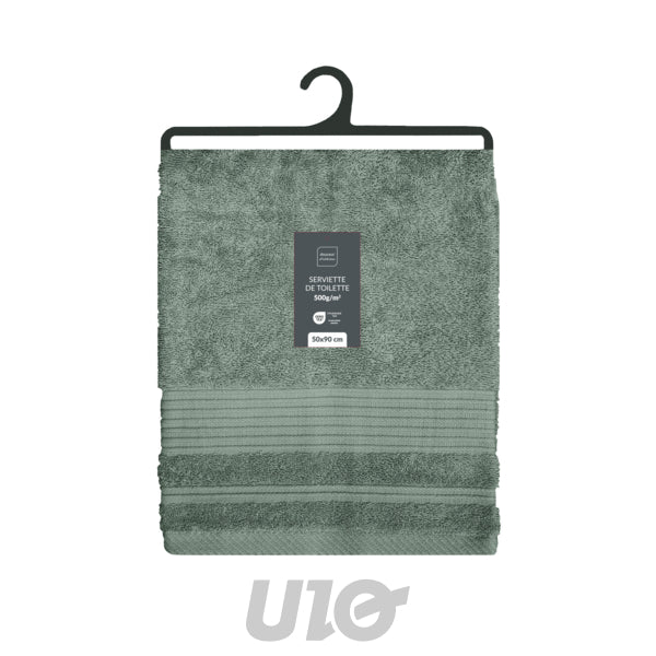 Handdoek 50 x 90 cm katoen badstof ceder
