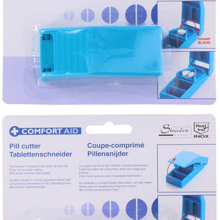 COMFORT AID Pillensnijder Blauw en Wit