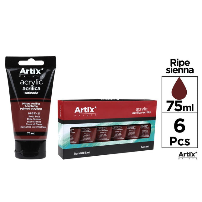 ARTIX Acrylverf Siena Aarde 75 ml