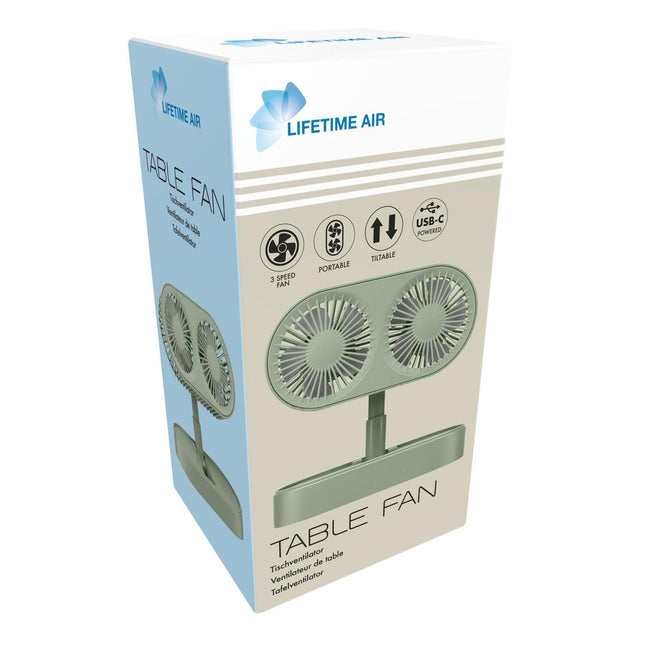 USB Tafelventilator Groen 1200mAh