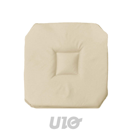 Stoelkussen met 4 flappen 40 x 40 x 3 cm naturel