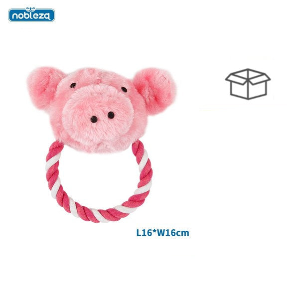 Knuffel met zacht katoenen touw 16 x 16 cm