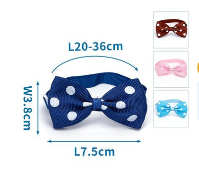 Geribbelde huisdierenstrikdas 20-36 cm - 4 kleuren
