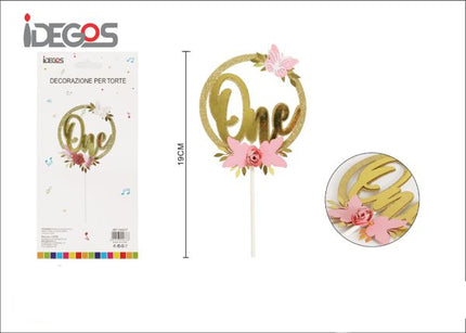 Taartdecoratie vlinder topper