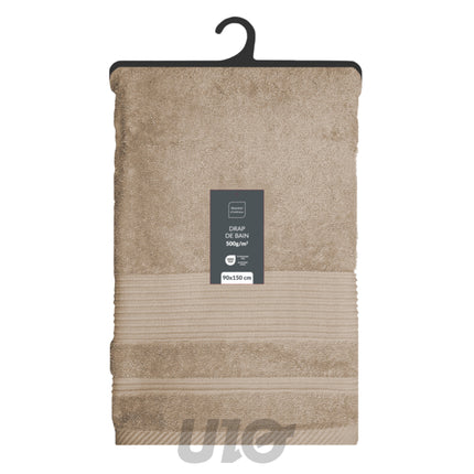 Badlaken 90 x 150 cm katoen badstof taupe