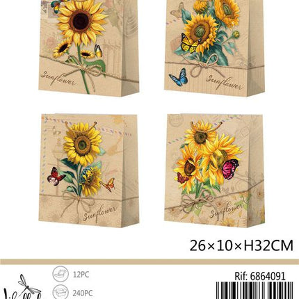 Geschenktas 26x32x10 cm – assorti 4 kleuren