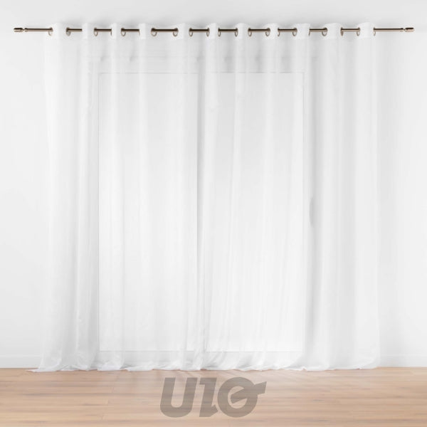 Voilegordijn met ringen 400 x 240 cm – wit