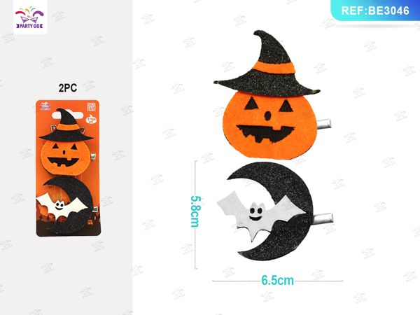 Decoratieve haarclip halloween 2st.