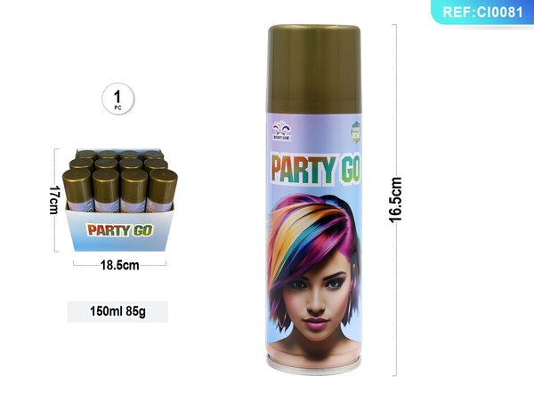 Uitwasbare kleurengel goud, 150ml / 85g, 1 st.