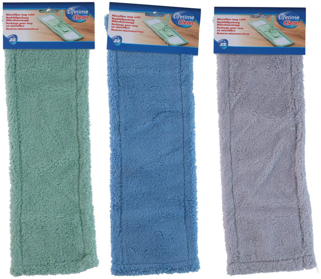Reserve microvezelmop – 43 x 14 cm – 3 assorti
