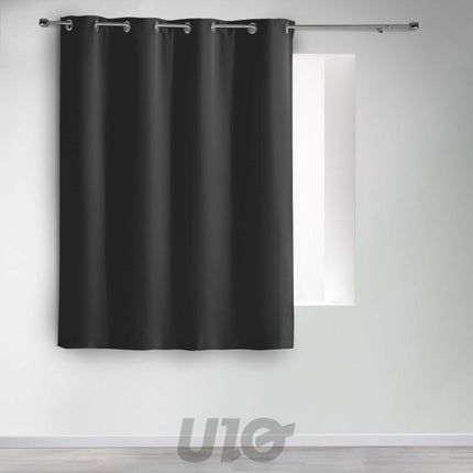 Verduisterend gordijn met ringen 135 x 180 cm – houtskool