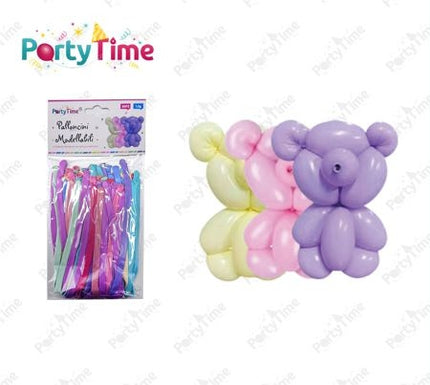 Set van 50 modelleerballonnen macarons kleuren 1,8 g