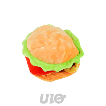 Pluche snuffelspeelgoed hamburger Ø 16,5 cm