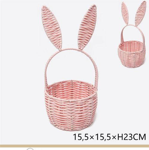 Konijnenmand met oren 15,5x15,5x23 cm