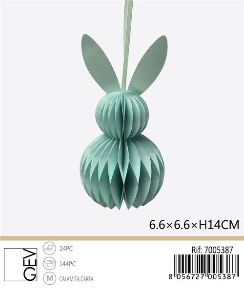 Hangend konijn 6,6x6,6x14 cm