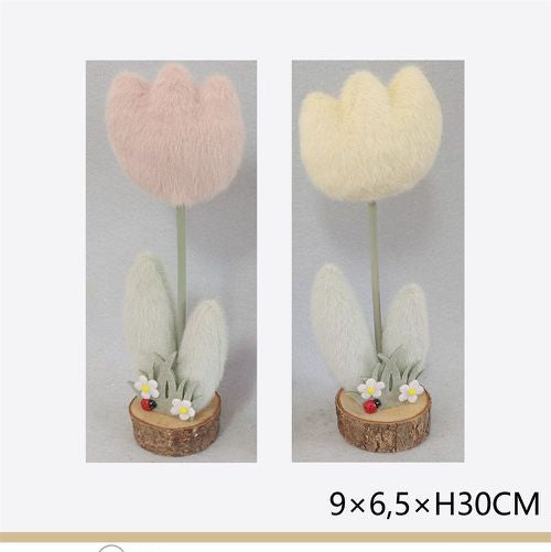 Tulp met voet 9x6,5x30 cm
