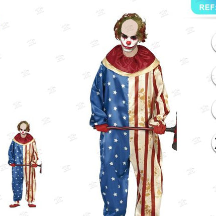 Volwassen clownskostuum halloween 1set