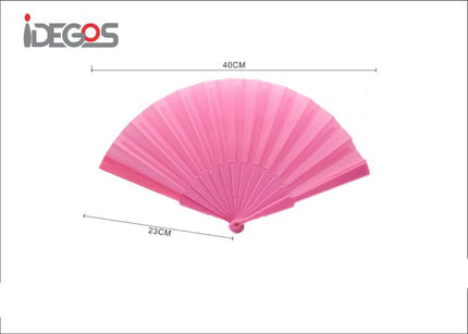 Platte handwaaier roze