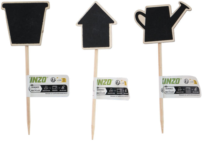 Houten plantenmarkers – 3 assorti