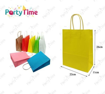 Gele cadeauzak 26 x 22 x 11 cm