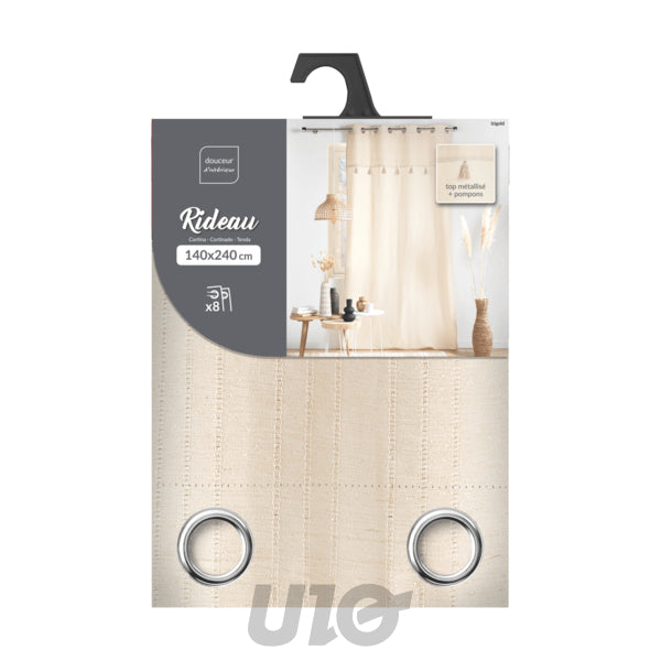 Gordijn met ringen 140 x 240 cm katoen/polyester Izigold