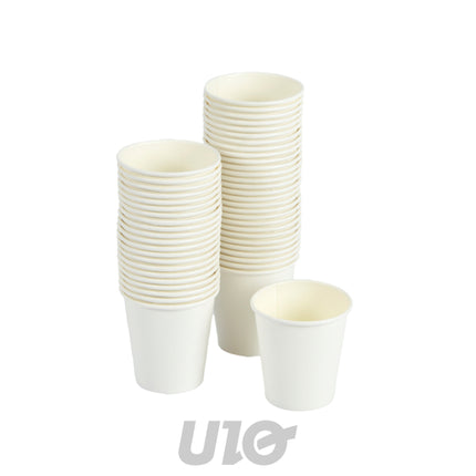 Witte kartonnen bekers 20 cl, 50 stuks