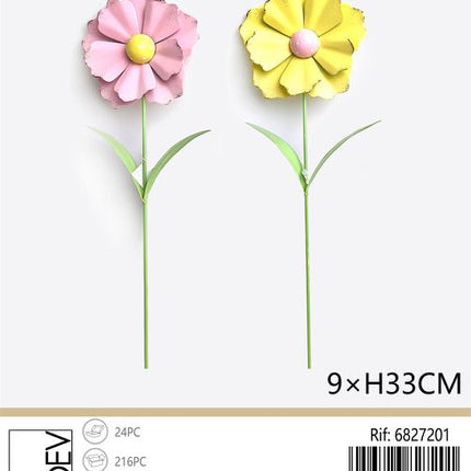 Bloem steker metaal 9x33 cm