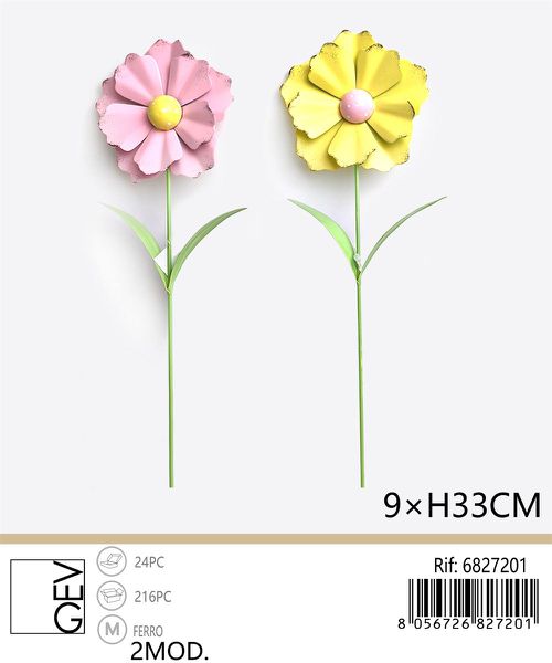 Bloem steker metaal 9x33 cm