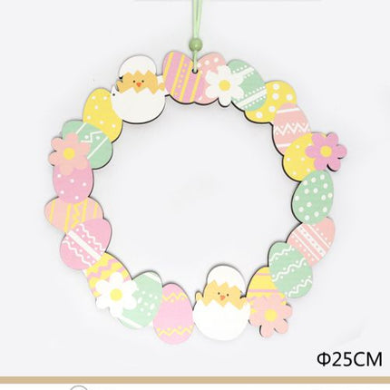 Paashanger krans met eieren 25 cm