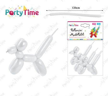 Set van 50 witte modelleerballonnen 1,8 g