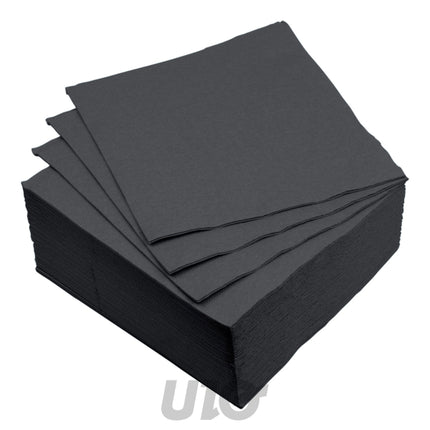 Papieren servetten Vitamine 38 x 38 cm, 40 stuks – zwart