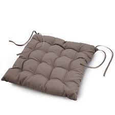 Gewatteerd stoelkussen 40 × 40 cm – Effen polyester – Essentiel – Taupe