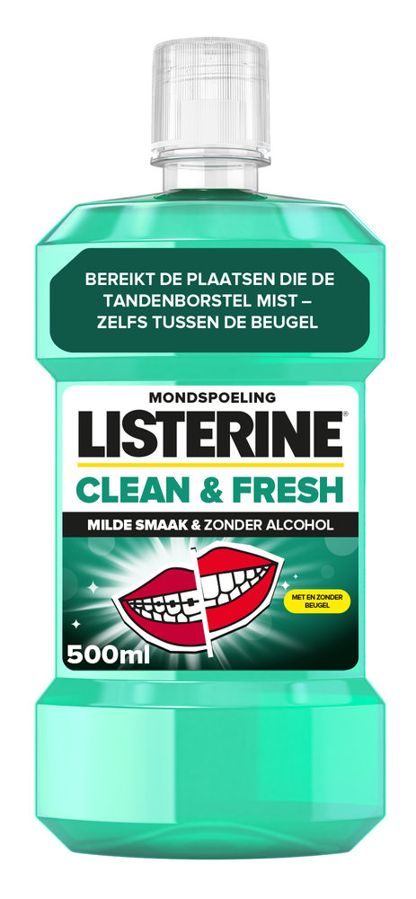 Listerine Mondwater Clean & Fresh Mild 0% Alcohol – 500 ml