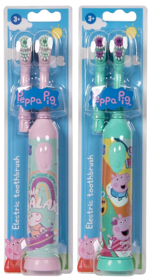 Peppa Pig Elektrische Tandenborstel met 2 Opzetborstels - Assorti