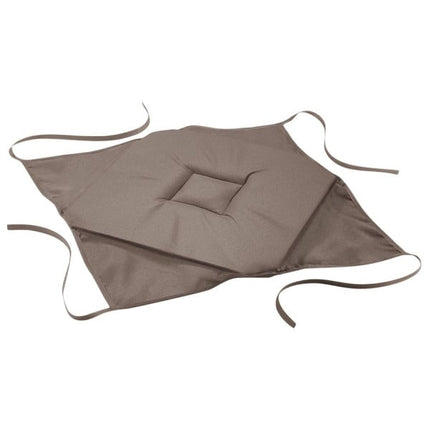 Stoelkussen met 4 linten 40 × 40 × 3 cm – Effen polyester – Essentiel – Taupe