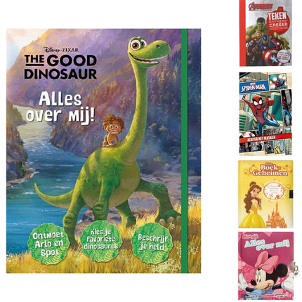 Licentie teken-/geheimen-/leesboek – 5 assorti