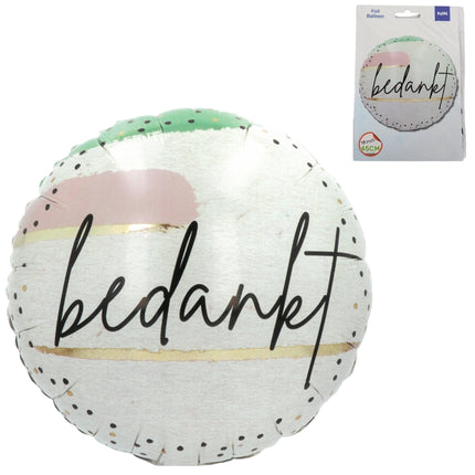 Folat folieballon Bedankt 45 cm