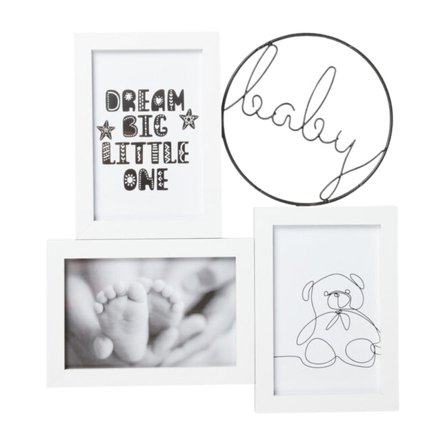 Baby fotolijst collage 3 foto's 10x15 cm