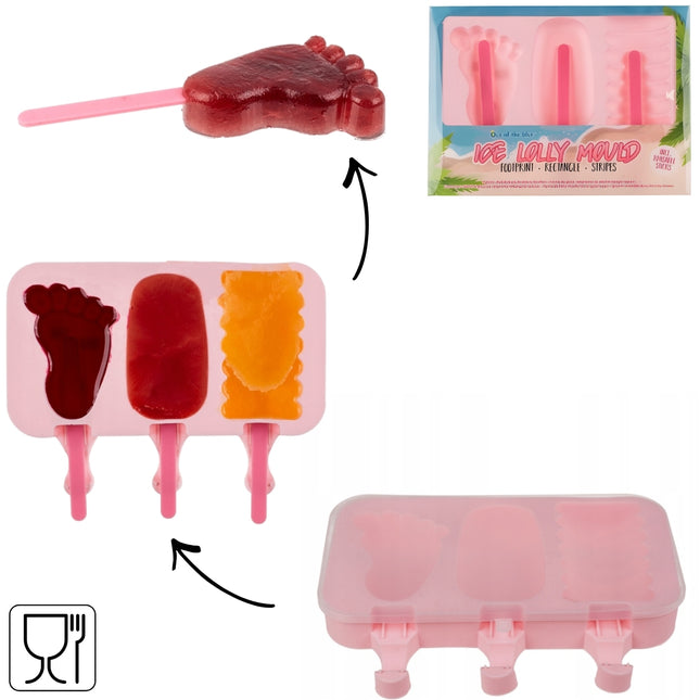 Out of the Blue ijsmaker set roze 20 cm