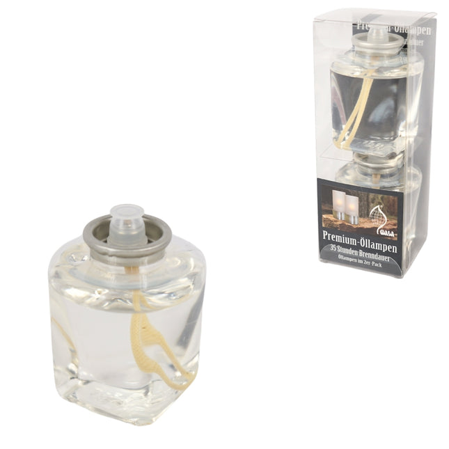 Gala olielamp 8 cm set van 2