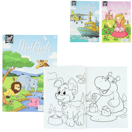 Craft ID kleurboek A4 64 kleurplaten – assorti