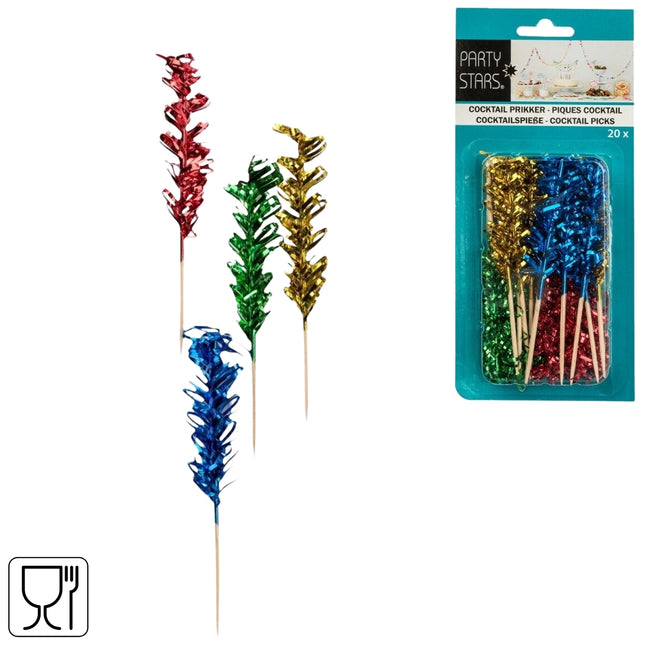 Party Stars cocktailprikkers 11 cm – 20 stuks