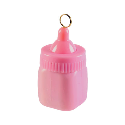 Ballongewicht babyfles roze 9 cm