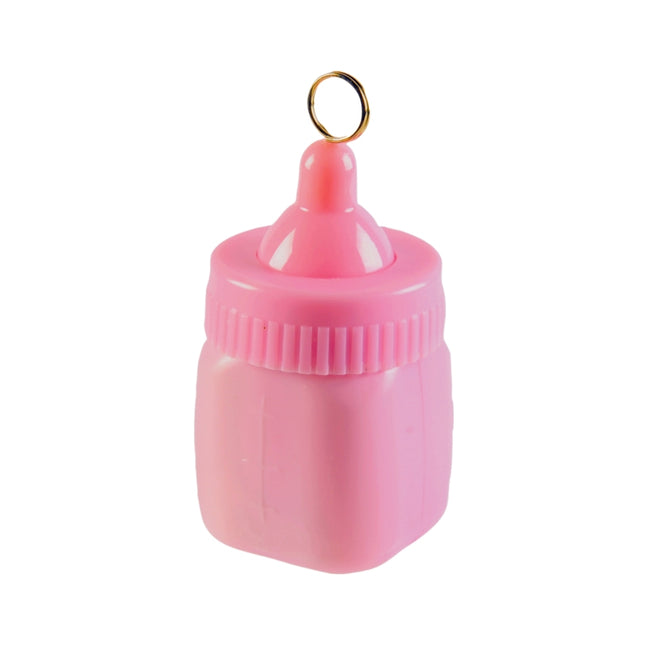 Ballongewicht babyfles roze 9 cm