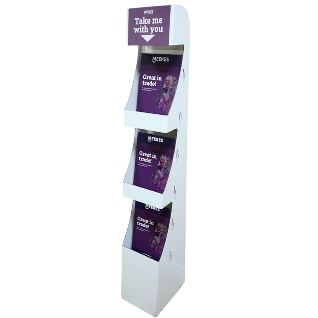 Display A4 brochurehouder plexi 147 cm B-keus/gebruikt