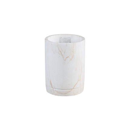 PTMD bloempot Marmy cilinder crème XS 15 cm