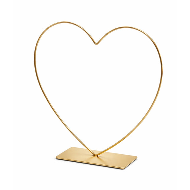 Gouden hart decoratie frame 24 cm