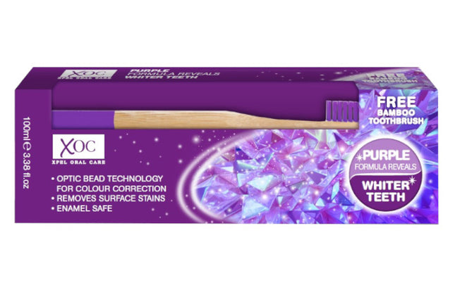 XOC Purple Whitening Tandpasta met Gratis Tandenborstel 100 ml